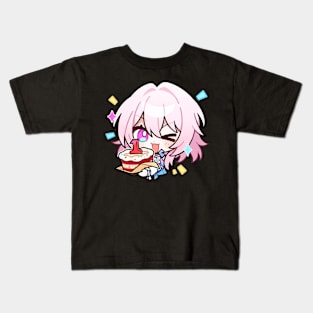 Honkai Star Rail Chibi March 7th Cake Kids T-Shirt